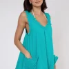 Hot Juliet Dunn Poplin Low Back Dress Jade