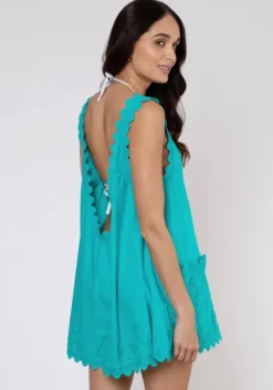 Hot Juliet Dunn Poplin Low Back Dress Jade