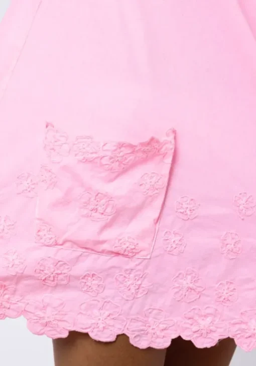 Fashion Juliet Dunn Poplin Low Back Dress Pink Grapefruit PinkGrapefruit