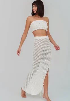 Online Pitusa Puka Shell Crochet Top