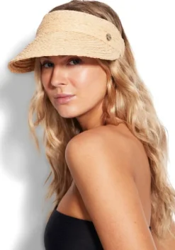 Best Seafolly Raffia Visor Natural