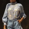 Outlet Miss June Raquel Blouse Blue
