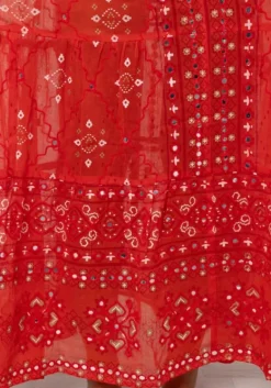 Sale Juliet Dunn V Neck Mosaic Maxi Dress Red