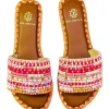 Hot De Siena Resort Beaded Sandals Orange