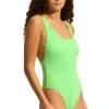 Online Seafolly Retro Swimsuit Summer Green