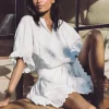 Discount Juliet Dunn Ric Rac Blouson Dress White