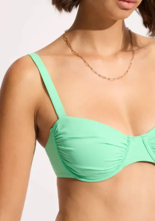 Discount Seafolly Ruched Underwire Bikini Mint