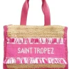 Discount De Siena Saint Tropez Raffia Bag Pink