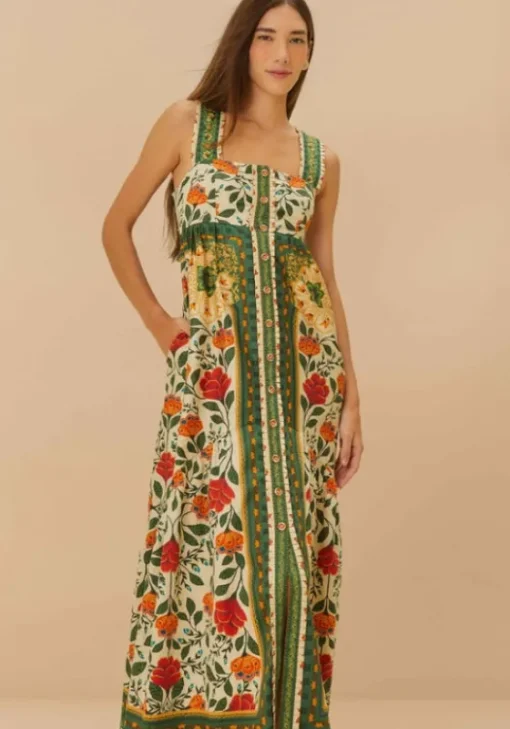 Sale Farm Rio Sand Garden Tapestry Maxi Dress
