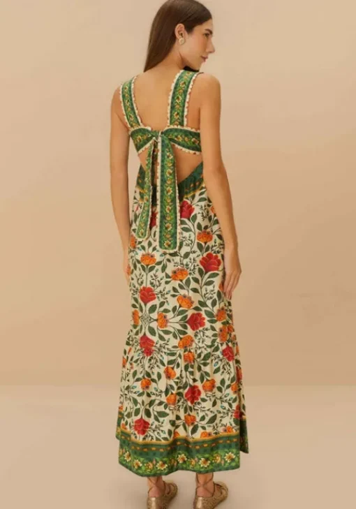 Sale Farm Rio Sand Garden Tapestry Maxi Dress