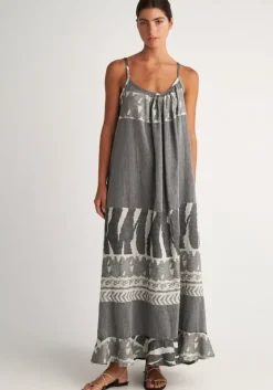 Best Pearl & Caviar Scorpios Maxi Dress Black / White White/Black