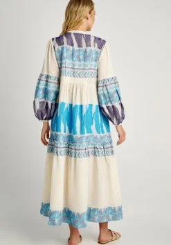 Hot Pearl & Caviar Scorpios Maxi Dress Blue