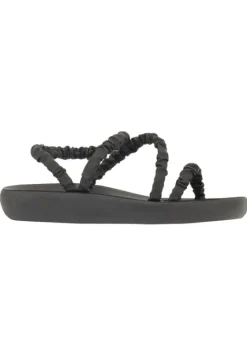 Online Ancient Greek Sandals Scrunchie Eleftheria Sandals Black