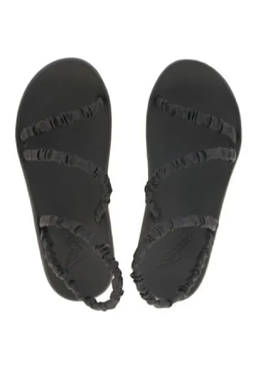 Online Ancient Greek Sandals Scrunchie Eleftheria Sandals Black