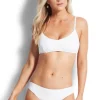 Discount Seafolly Seadive Bralette Bikini White