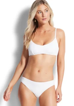 Discount Seafolly Seadive Bralette Bikini White