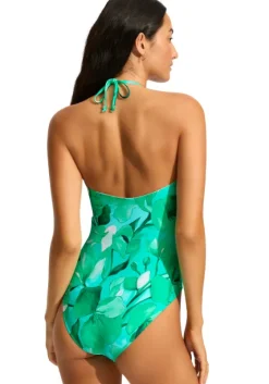 Sale Seafolly Bandeau Swimsuit Secret Garden