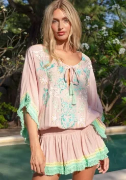 Fashion Miss June Sejla Kaftan Pink