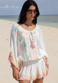 Fashion Miss June Sejla Kaftan White