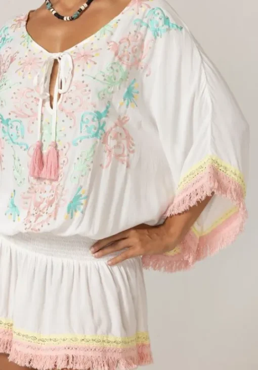 Fashion Miss June Sejla Kaftan White