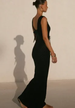Clearance Away That Day Seychelles Crochet Dress Black