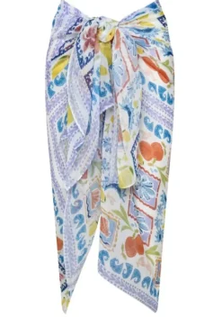 Discount Away That Day Sicilian Print Sarong