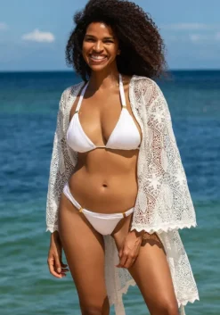 New Naia Beach St Tropez Lace Kimono