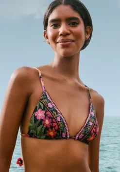 Clearance Farm Rio Stitched Garden Bikini Black