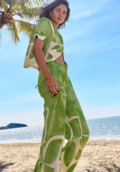 Outlet Seafolly Sunray Beach Trouser Sage SunraySage