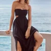 Best Sea Level Sunset Bandeau Dress Black