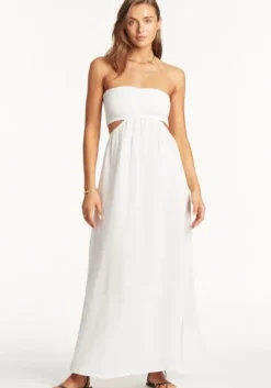 Fashion Sea Level Sunset Bandeau Dress White