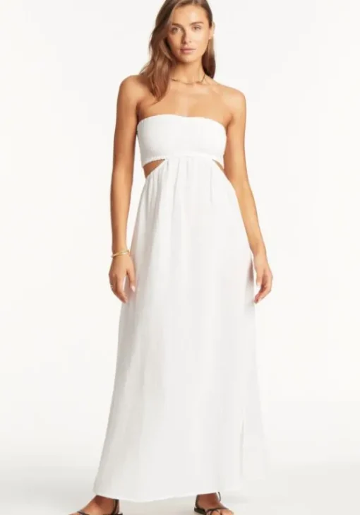 Fashion Sea Level Sunset Bandeau Dress White