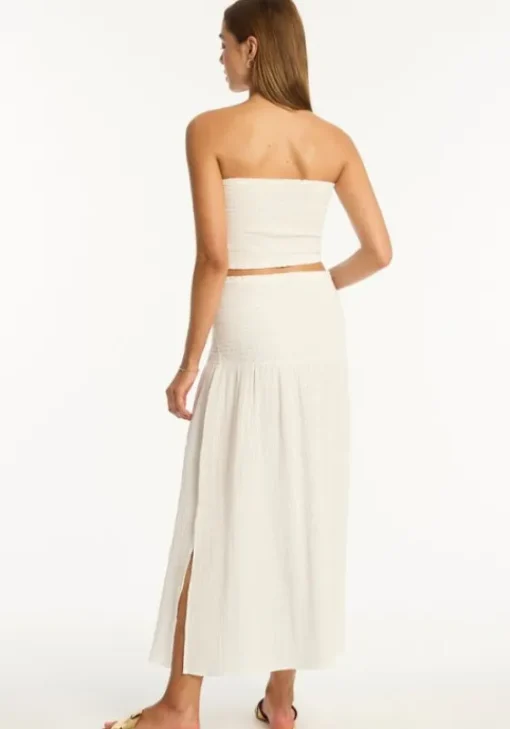 Discount Sea Level Sunset Beach Bandeau Top White