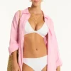 Online Sea Level Sunset Beach Shirt Pink