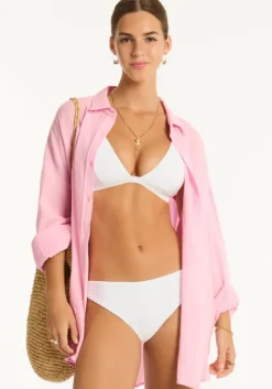Online Sea Level Sunset Beach Shirt Pink