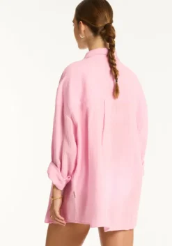 Online Sea Level Sunset Beach Shirt Pink