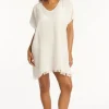 Hot Sea Level Sunset Kaftan White