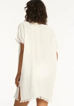 Hot Sea Level Sunset Kaftan White
