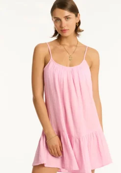 Hot Sea Level Sunset Short Dress Pink