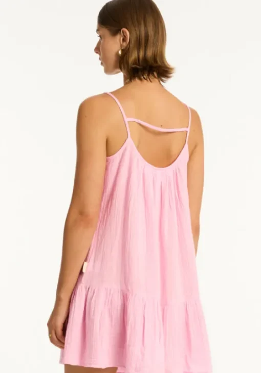 Hot Sea Level Sunset Short Dress Pink