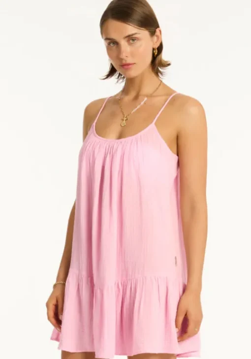 Hot Sea Level Sunset Short Dress Pink