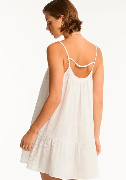 Outlet Sea Level Sunset Short Dress White