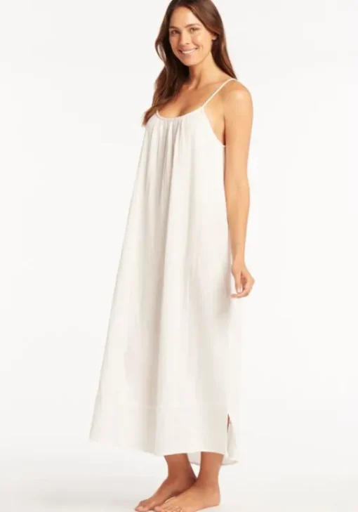 Sale Sea Level Sunset Sun Dress White