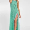 Online Pitusa Tassel Slit Dress Mint