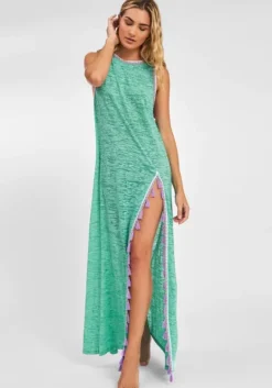 Online Pitusa Tassel Slit Dress Mint