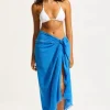 Fashion Seafolly Textured Cotton Beach Wrap Azure
