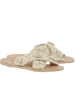 Hot Ancient Greek Sandals Thais Crochet Sandals Beige