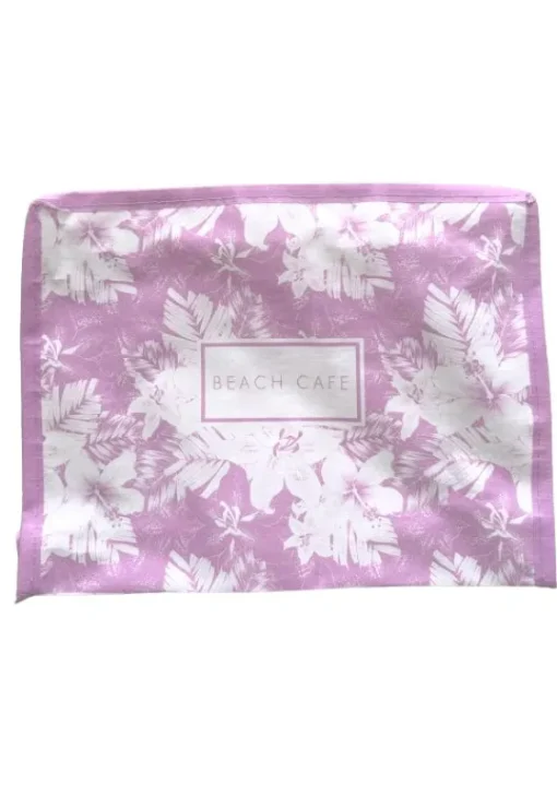 Sale Beach Cafe Tia Beach Pouch Lilac Hibiscus