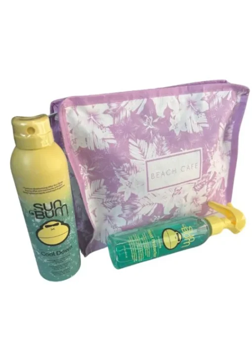 Sale Beach Cafe Tia Beach Pouch Lilac Hibiscus