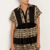 Online Greek Archaic Kori Triangle Mini Dress Black Black/Gold